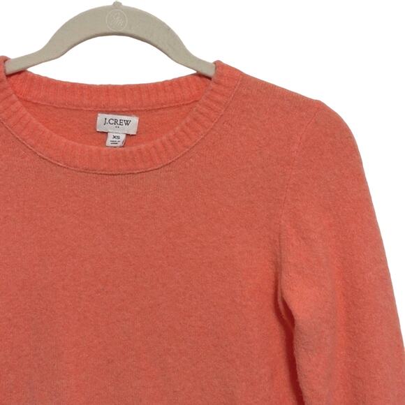 J. Crew Bright Orange Coral Crewneck Long sleeve Sweater size XS - Picture 6 of 6
